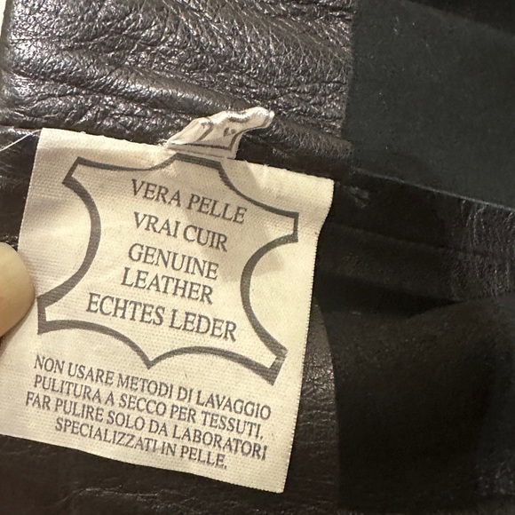 EXQUISITE Vintage Pradina & Co Chic Italian Leather Black Pencil Skirt - Sz44 - Picture 8 of 13